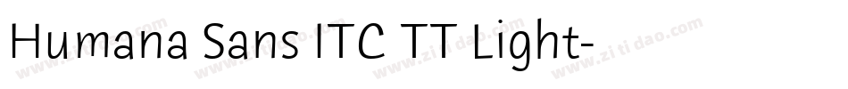 Humana Sans ITC TT Light字体转换